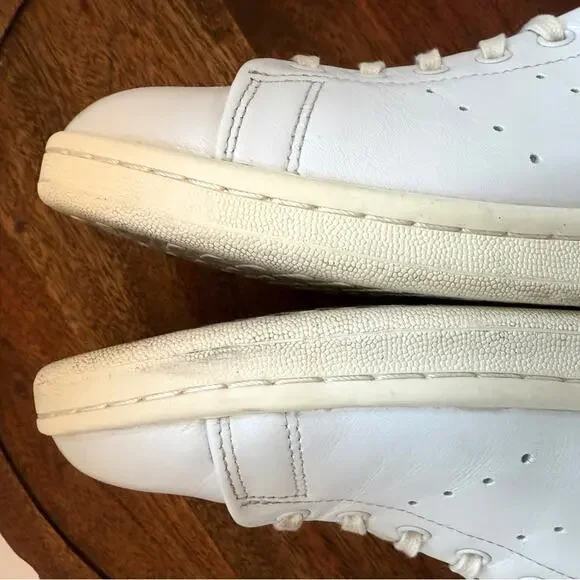 Adidas Stan Smith Classic White Green Leather Sneakers Mens 7.5 HP2201 Lux - Picture 12 of 16